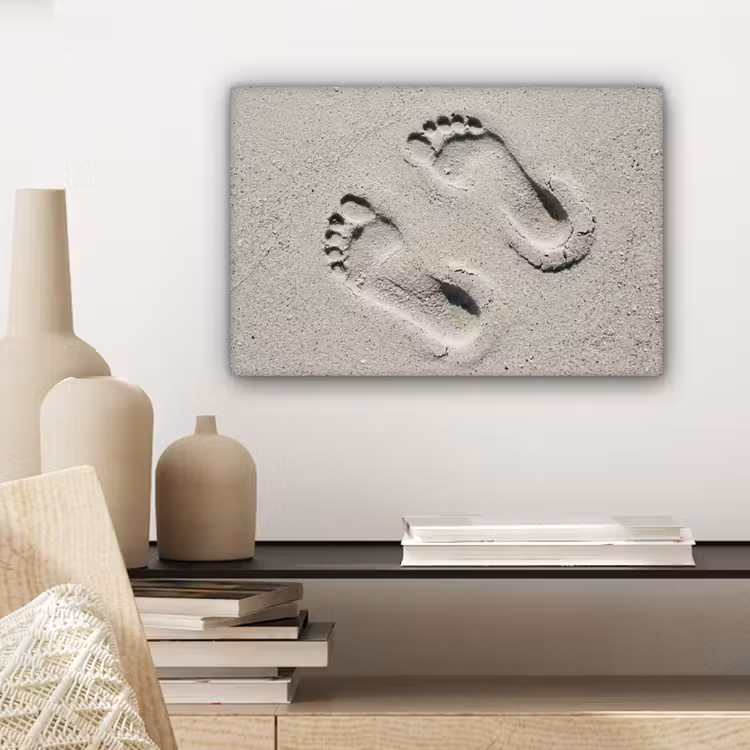 Voeten - Zand - Zee canvas 2cm klein -sfeer6