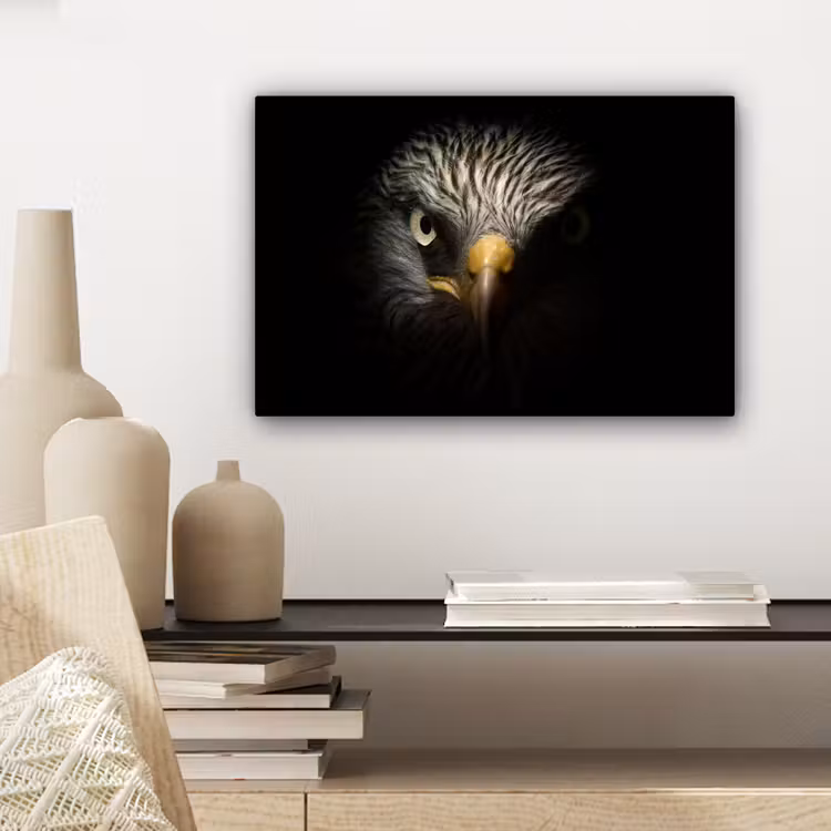 Vogel - Adelaar - Roofvogels - Oog - Snavel - Licht canvas 2cm klein -sfeer6