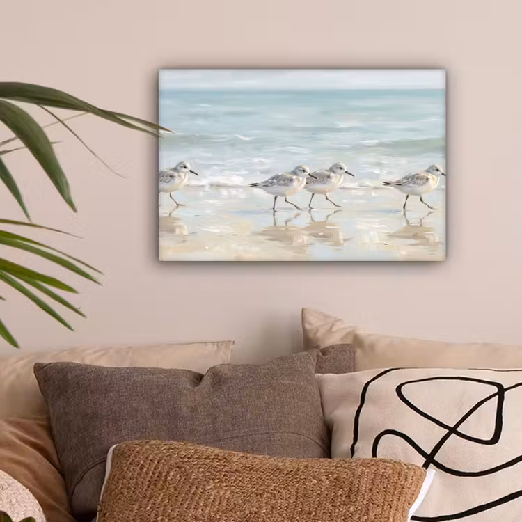 Vogels - Strand - Zee canvas 2cm klein -sfeer1