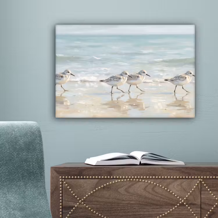 Vogels - Strand - Zee canvas 2cm klein -sfeer4