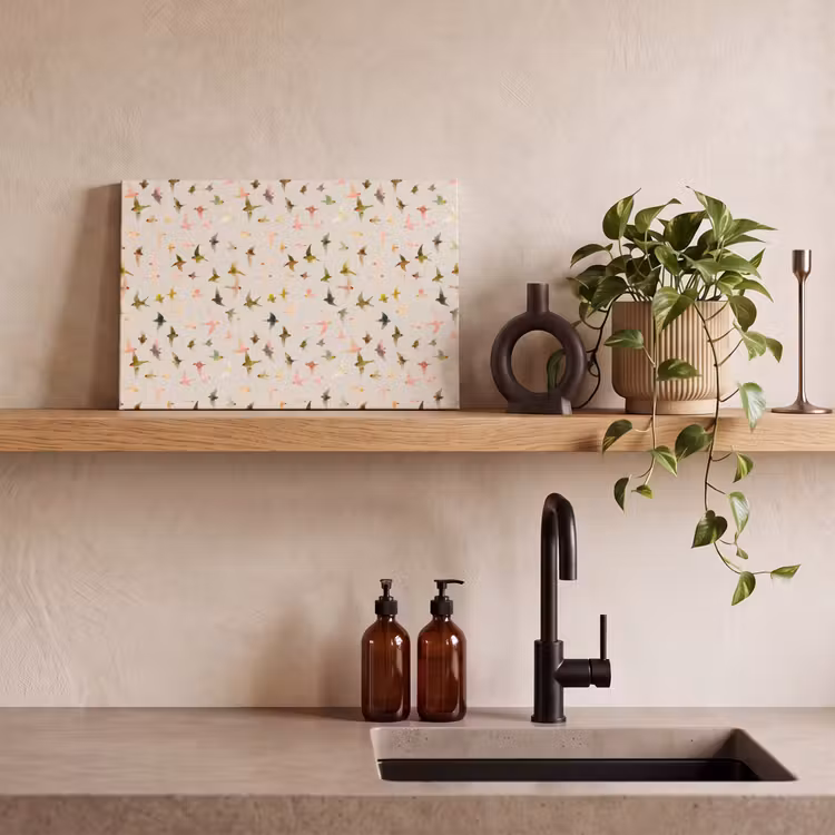 Vogels - Vliegen - Kleurrijk canvas 2cm klein 34 -sfeer3