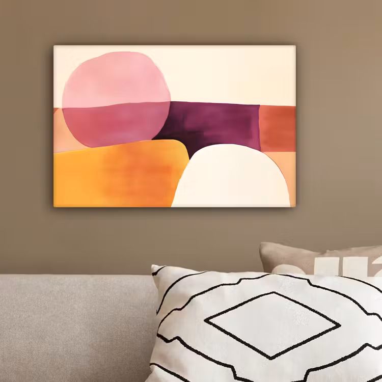Vormen - Abstract - Kleurrijk canvas 2cm klein -sfeer3