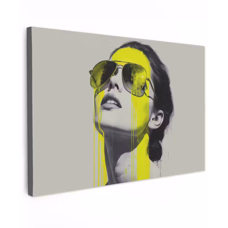 Vrouw - Bril - Verf canvas 2cm klein -z3d