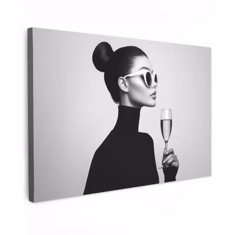 Vrouw - Champagne - Modern canvas 2cm klein -z3d