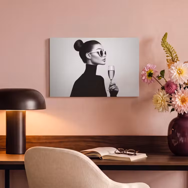 Vrouw - Champagne - Modern canvas 2cm klein -sfeer4