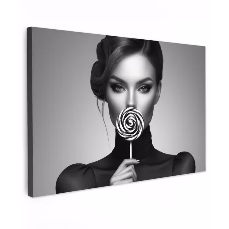 Vrouw - Lolly - Zwart canvas 2cm klein -z3d