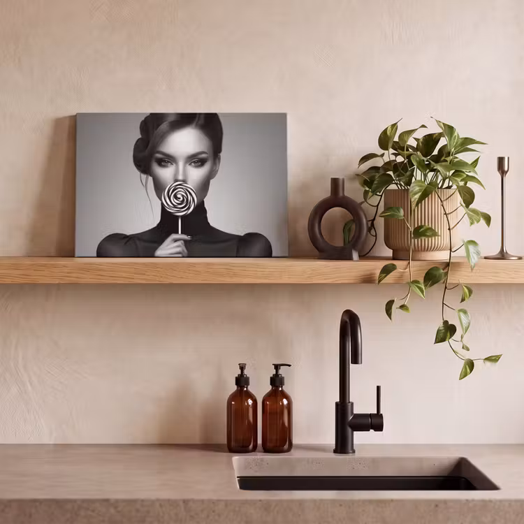 Vrouw - Lolly - Zwart canvas 2cm klein -sfeer3