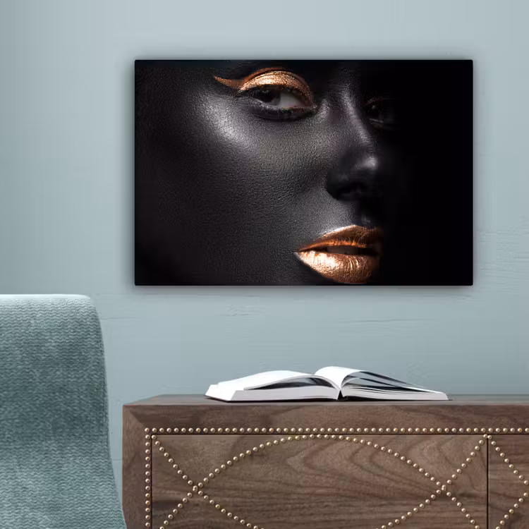 Vrouw - Make-up - Koper - Zwart canvas 2cm klein -sfeer4