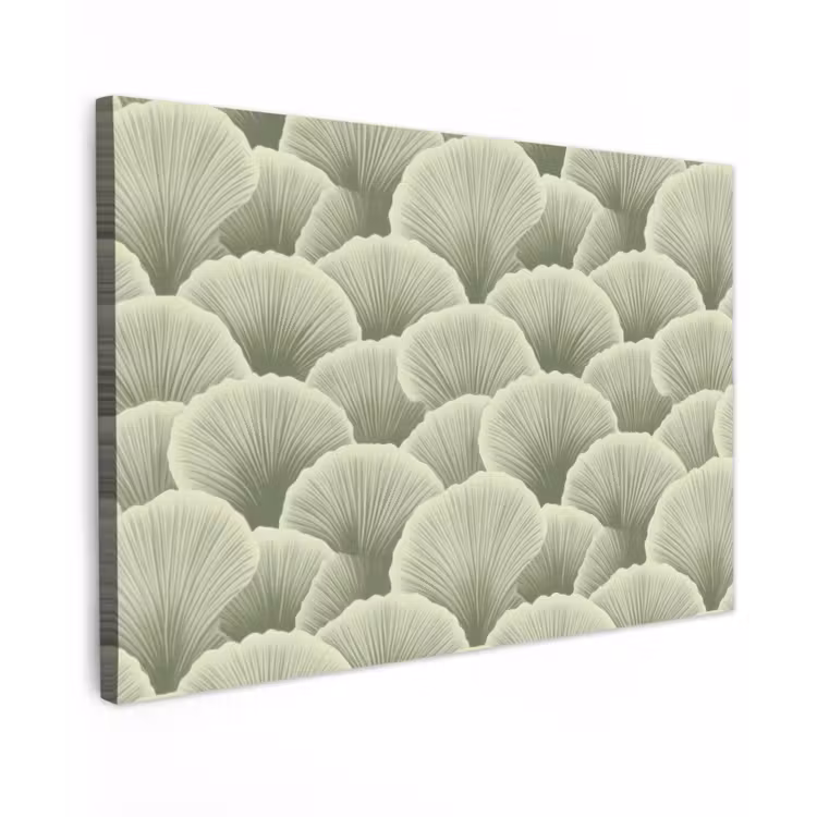 Waaier - Blad - Groen canvas 2cm klein 34 -z3d