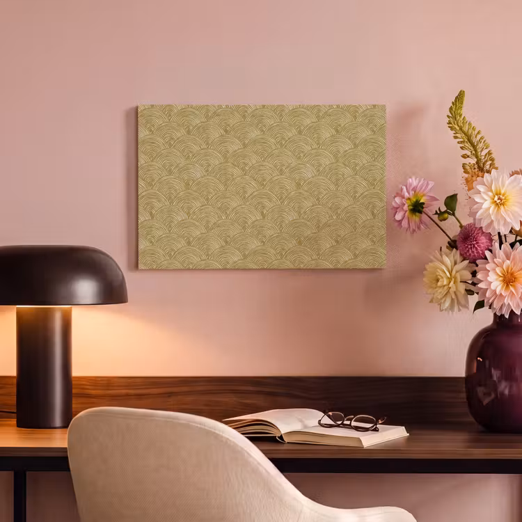 Waaier - Geometrisch - Groen canvas 2cm klein 34 -sfeer4