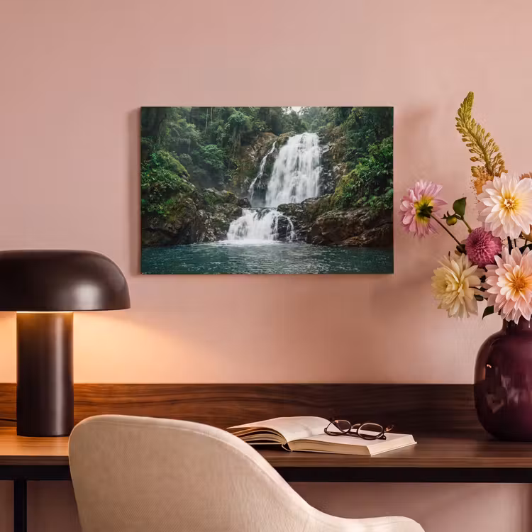 Waterval - Bos - Natuur - Groen canvas 2cm klein -sfeer4