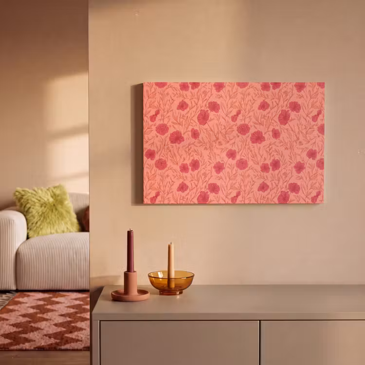 Weidebloemen - Romantisch - Roze canvas 2cm klein 34 -sfeer1