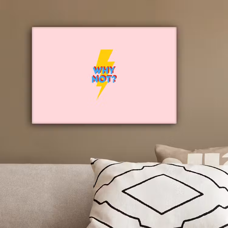 Why not - Bliksem - Roze canvas 2cm klein -sfeer3