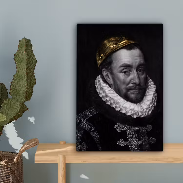 Willem van Oranje - Adriaen Thomasz - Goud canvas 2cm klein -sfeer4