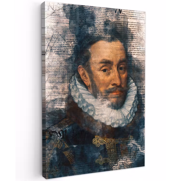 Willem van Oranje - Adriaen Thomasz - Krant canvas 2cm klein -z3d