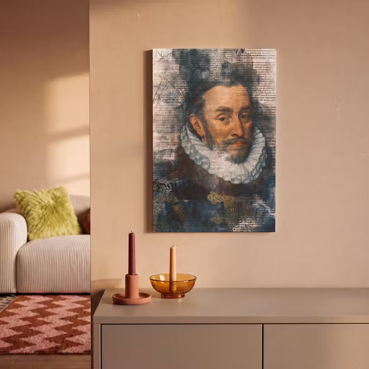 Willem van Oranje - Adriaen Thomasz - Krant canvas 2cm klein -sfeer1