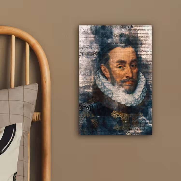 Willem van Oranje - Adriaen Thomasz - Krant canvas 2cm klein -sfeer3