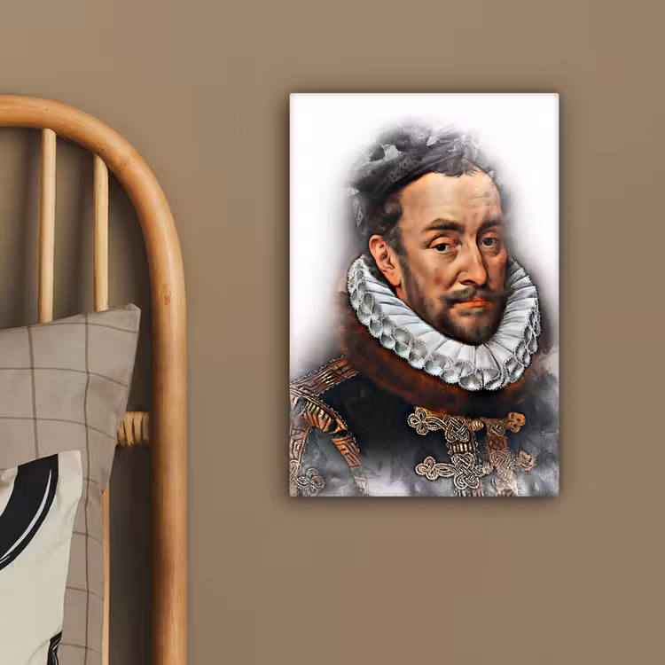 Willem van Oranje - Adriaen Thomasz - Rook canvas 2cm klein -sfeer3