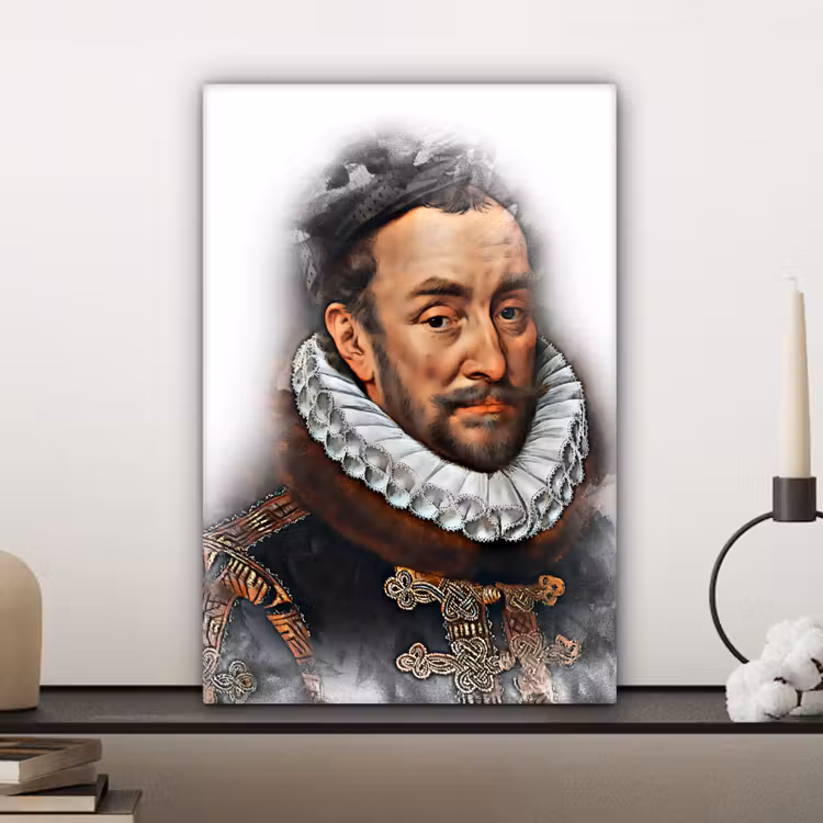 Willem van Oranje - Adriaen Thomasz - Rook canvas 2cm klein -sfeer6