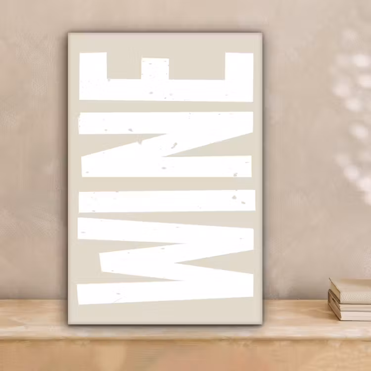 Wine - Japandi - Vintage - Wit canvas 2cm klein -sfeer1