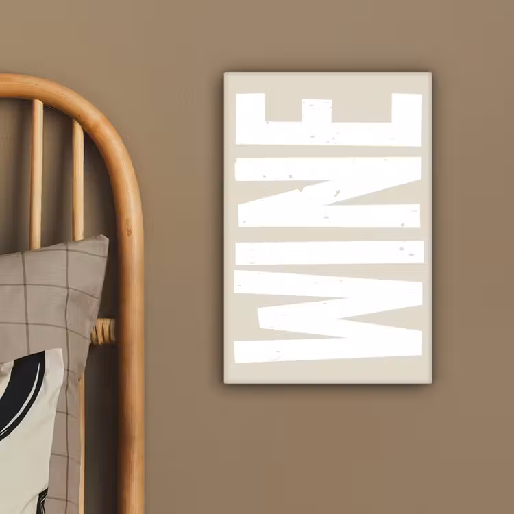 Wine - Japandi - Vintage - Wit canvas 2cm klein -sfeer3
