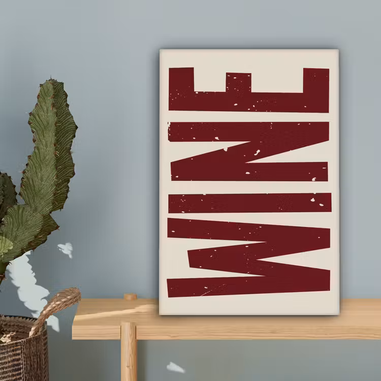 Wine - Red - Decoratie - Japandi canvas 2cm klein -sfeer4