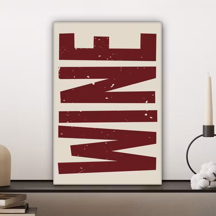 Wine - Red - Decoratie - Japandi canvas 2cm klein -sfeer6