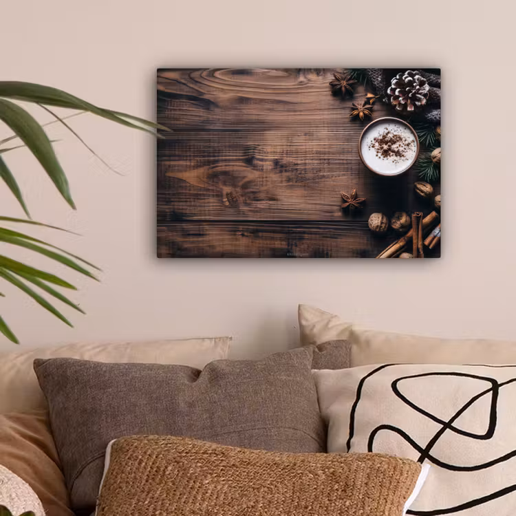 Winter - Houtlook - Stilleven canvas 2cm klein -sfeer1
