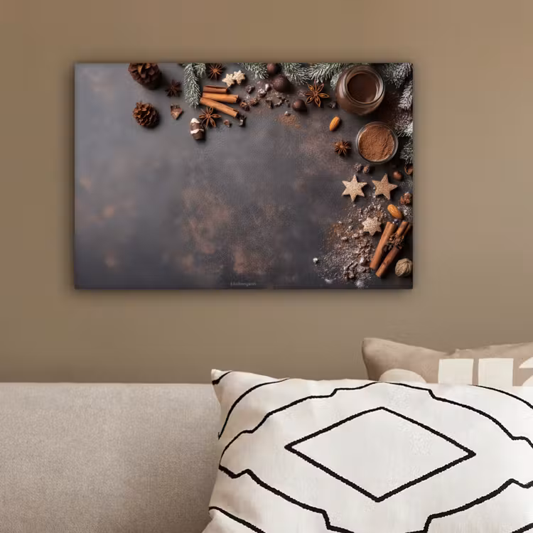 Winter - Kerst - Specerijen - Beton canvas 2cm klein -sfeer3