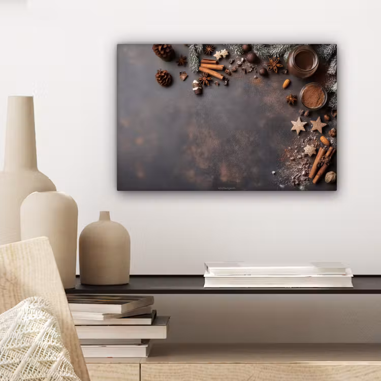 Winter - Kerst - Specerijen - Beton canvas 2cm klein -sfeer6