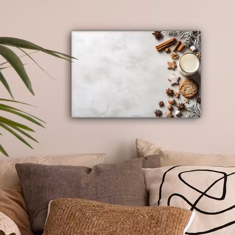 Winter - Kerst - Specerijen - Wit canvas 2cm klein -sfeer1