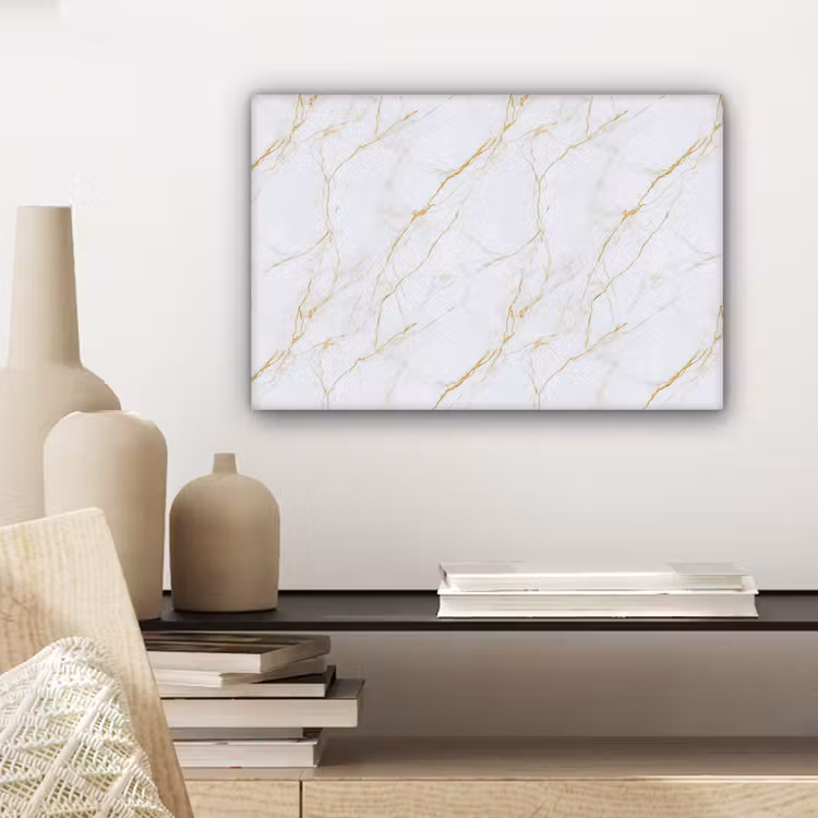 Wit - Marmer - Goud - Luxueus canvas 2cm klein 34 -sfeer6