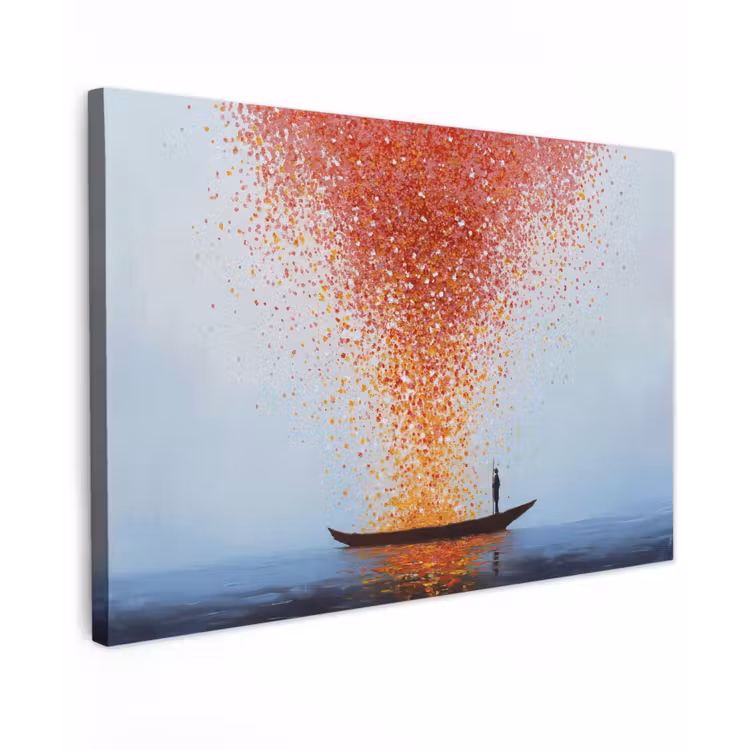 Wolk - Confetti - Boot - Wateroppervlakte canvas 2cm klein -z3d