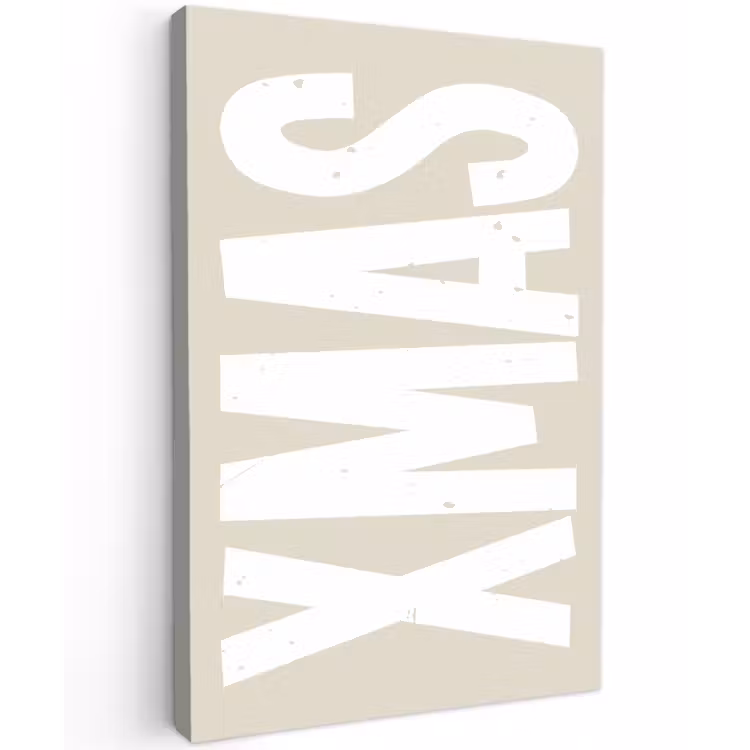Xmas - Kerst - Japandi - Kerstversiering canvas 2cm klein -z3d
