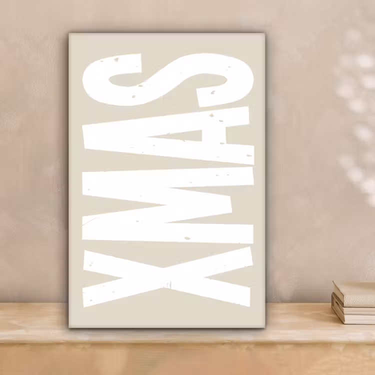 Xmas - Kerst - Japandi - Kerstversiering canvas 2cm klein -sfeer1