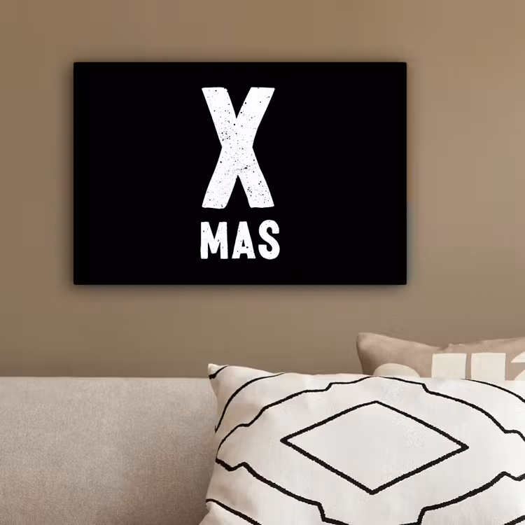 Xmas - Kerst - Zwart - Vintage - Quotes canvas 2cm klein -sfeer3