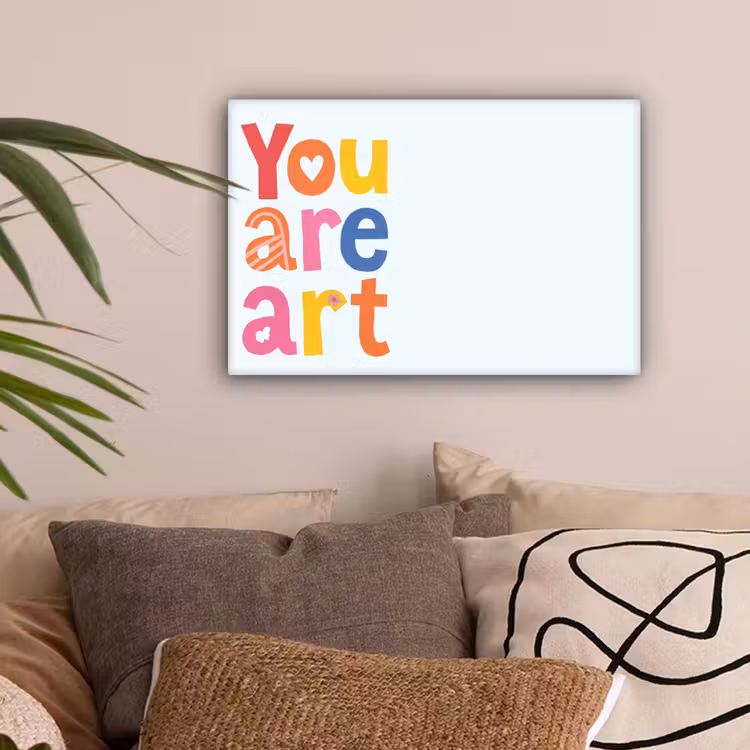 You are art - Kleurrijk - Grafisch canvas 2cm klein -sfeer1