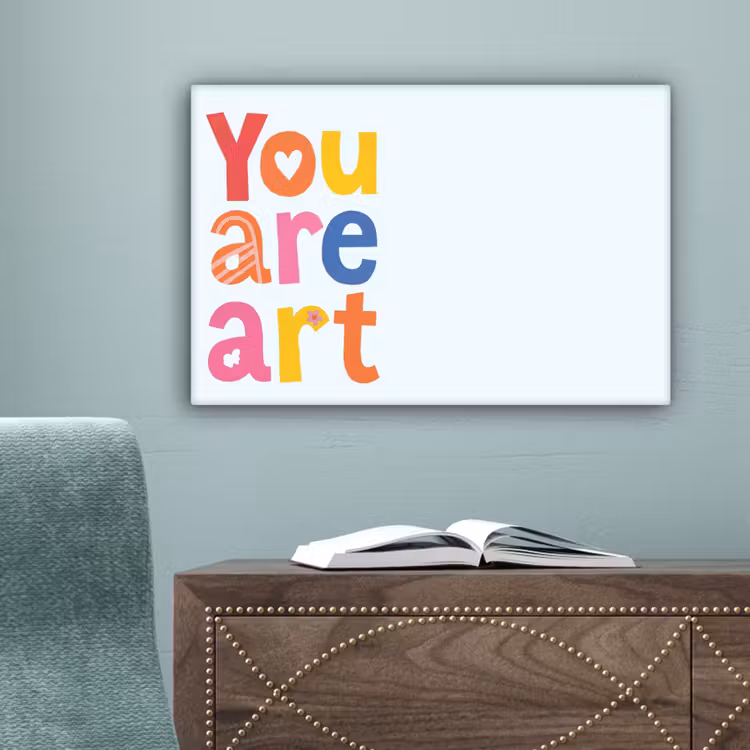 You are art - Kleurrijk - Grafisch canvas 2cm klein -sfeer4