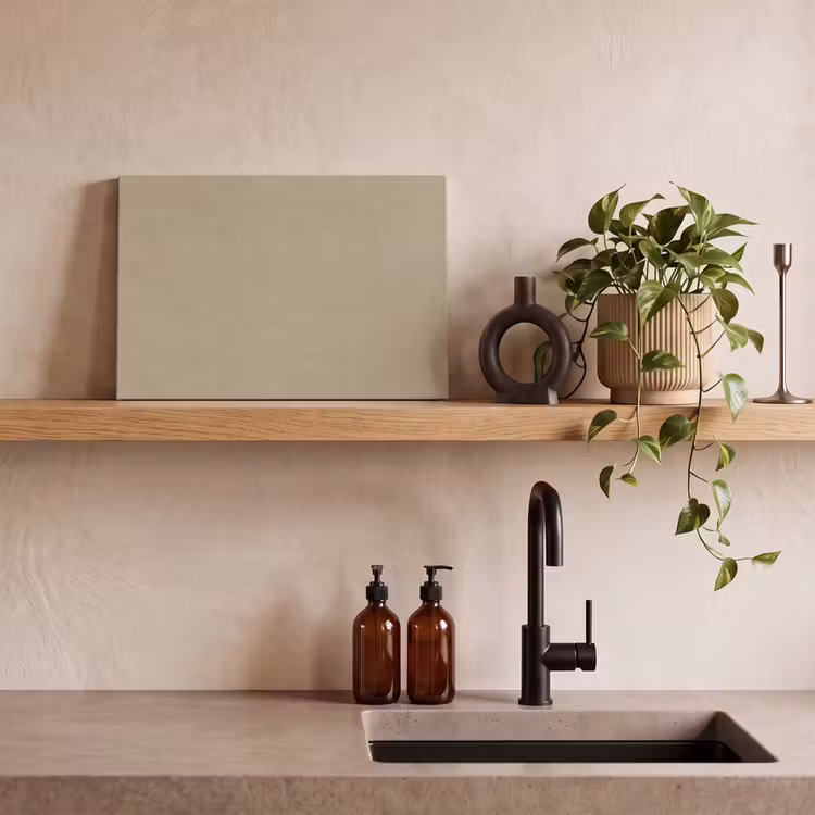 Zandkleur - Korrelige structuur - Beton canvas 2cm klein 34 -sfeer3