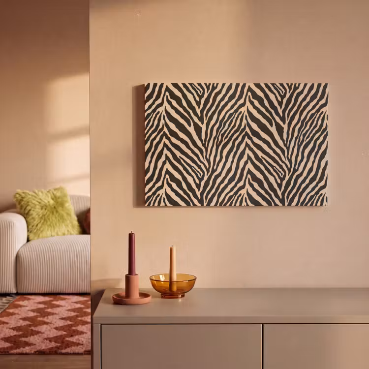 Zebra - Klassiek - Zwart canvas 2cm klein 34 -sfeer1