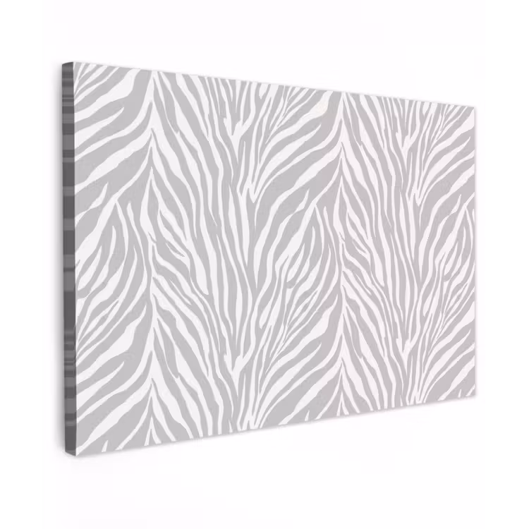 Zebra - Motief - Grijs canvas 2cm klein 34 -z3d