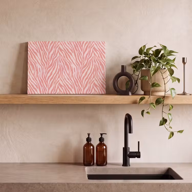 Zebra - Print - Roze canvas 2cm klein 34 -sfeer3