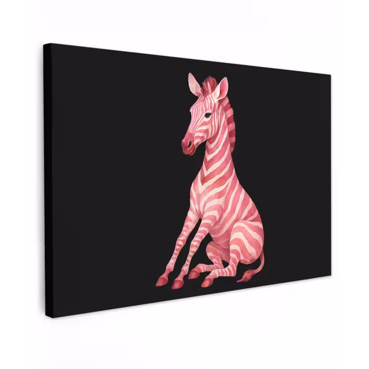 Zebra - Roze - Gestreept canvas 2cm klein -z3d