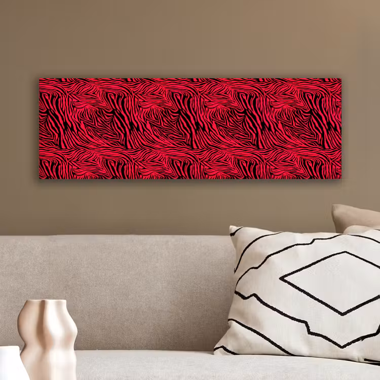 Zebra - Zwart - Roze - Neon canvas 2cm klein 828 -sfeer3
