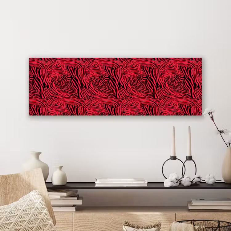 Zebra - Zwart - Roze - Neon canvas 2cm klein 828 -sfeer6
