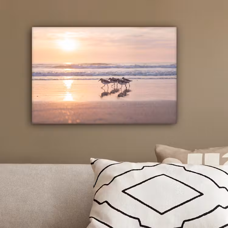 Zee - Vogels - Strand canvas 2cm klein -sfeer3