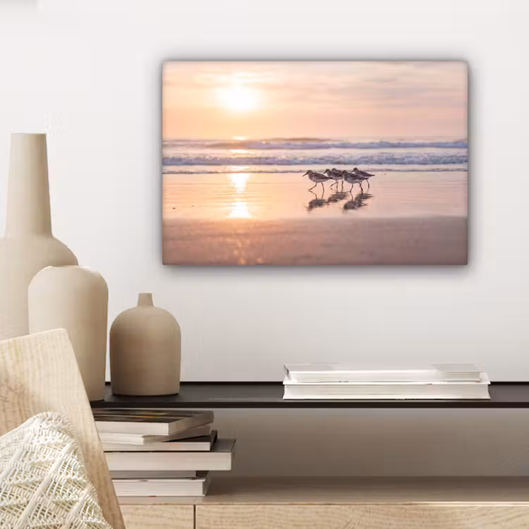 Zee - Vogels - Strand canvas 2cm klein -sfeer6