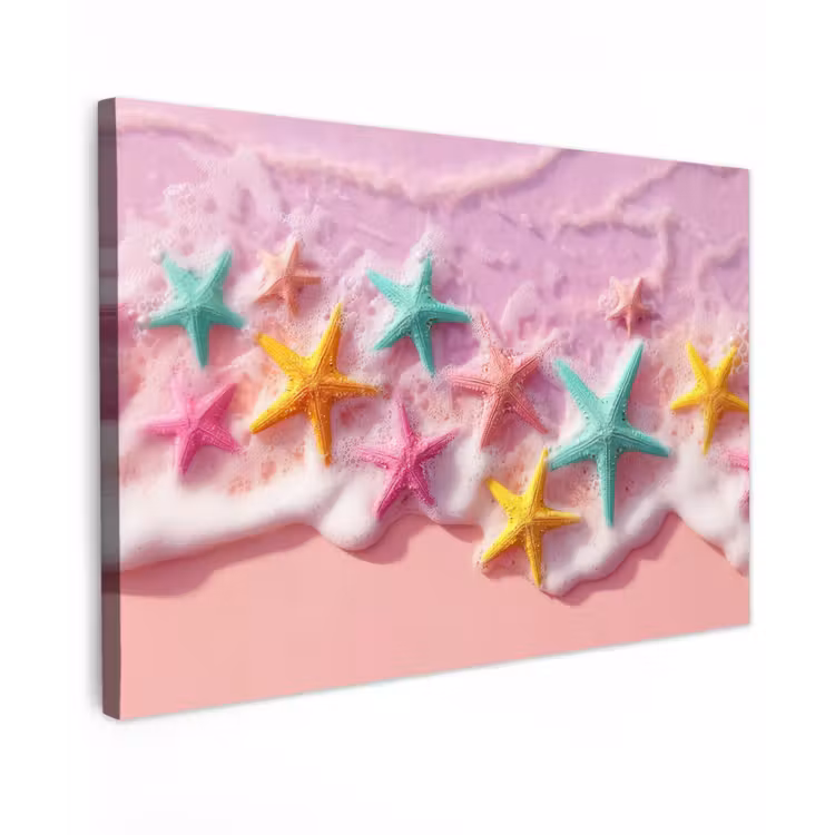 Zeesterren - Strand - Golven canvas 2cm klein -z3d
