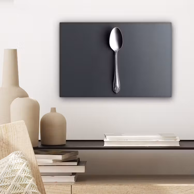 Zilver - Metaal - Lepel canvas 2cm klein -sfeer6