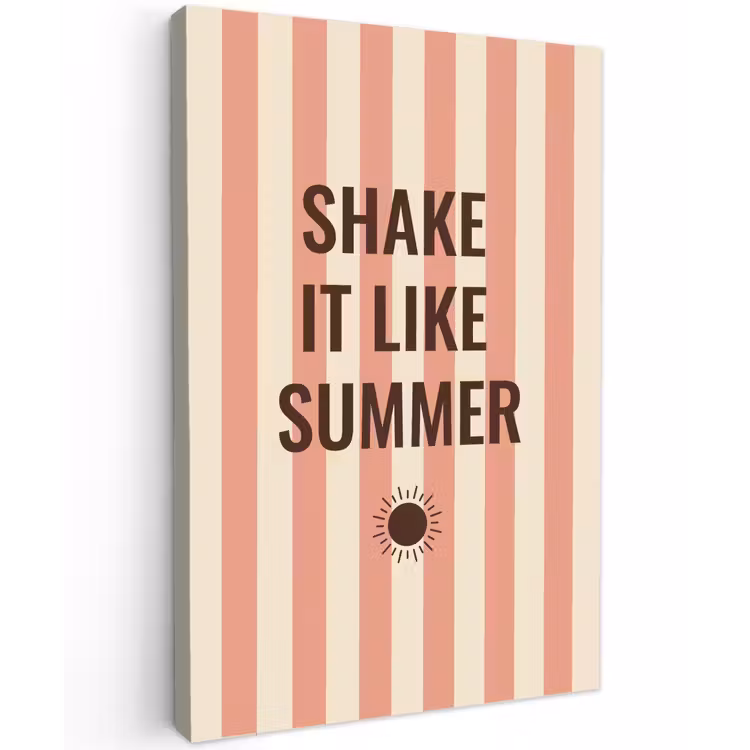 Zomer - Quote - Strepen canvas 2cm klein -z3d